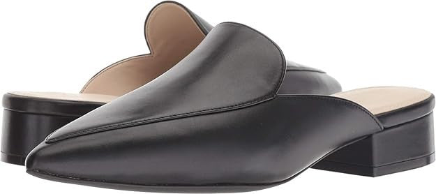 Womens Cole Haan Piper Black Smooth Leather Mules Pointed Toe Flats W12888 - 9 B
