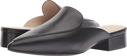 Womens Cole Haan Piper Black Smooth Leather Mules Pointed Toe Flats W12888 - 9 B