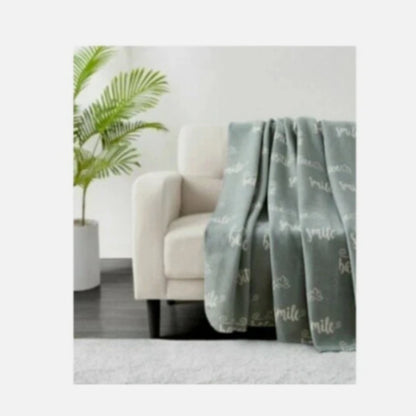 INFINITY HOME FLEECE THROW COLOR GREEN SIZE 50IN X 60 IN NEW