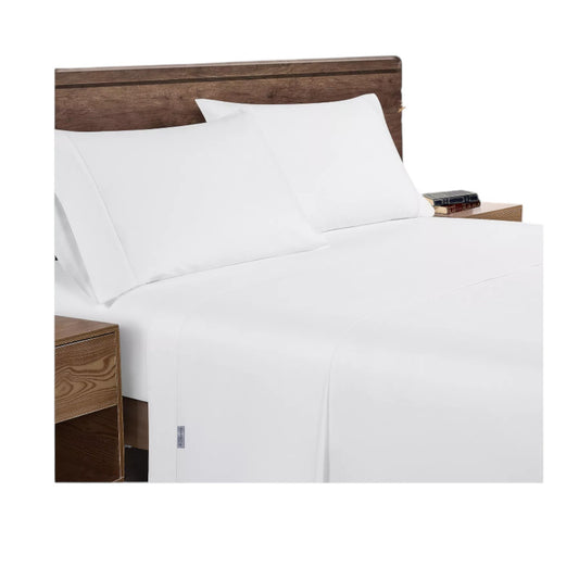 Columbia Breathable Cotton Percale 4 Piece King Size Sheet Set | 4 Color Options