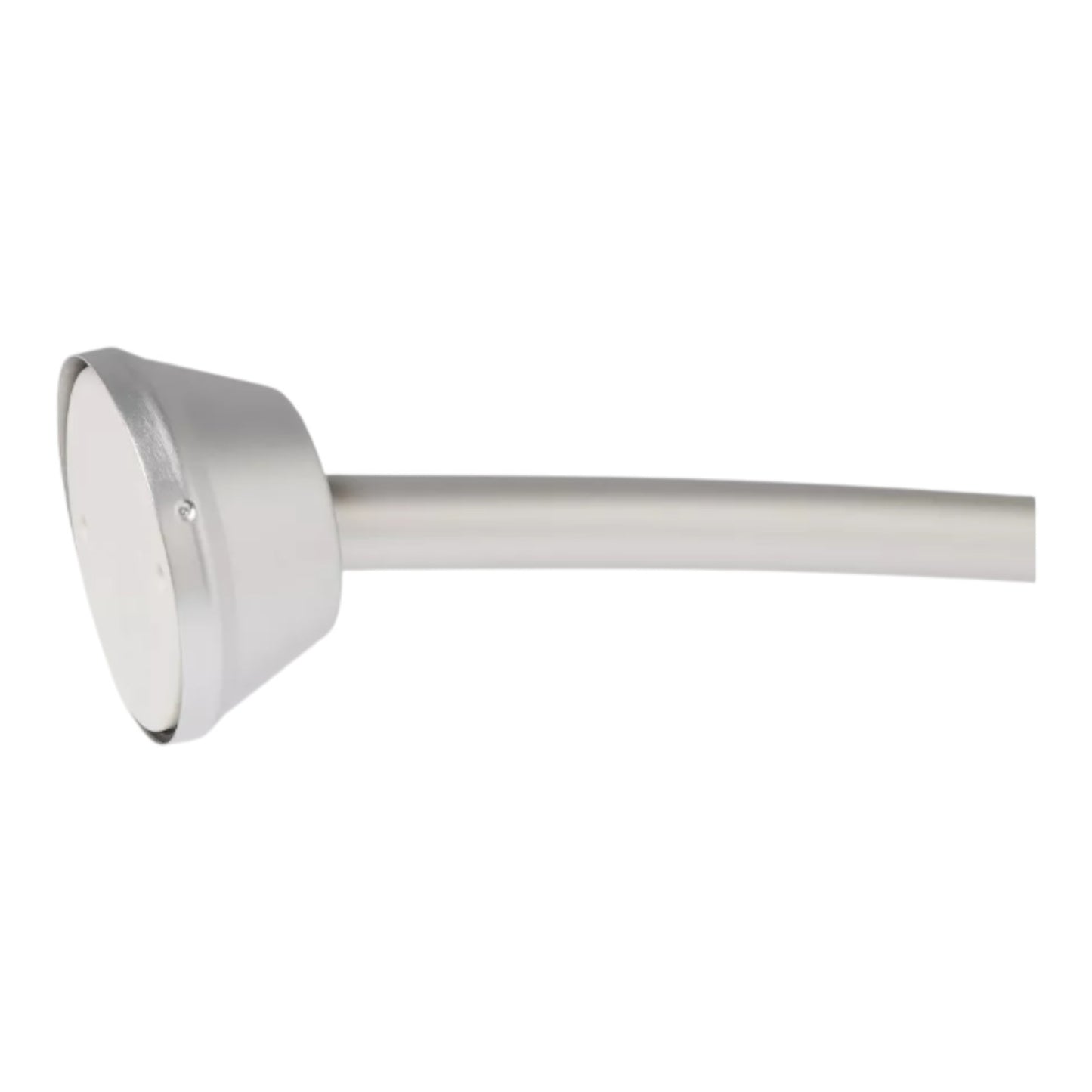 Dual Tension or Wall Mount Curved Shower Rod Silver Tapered End 50" to 72" Long