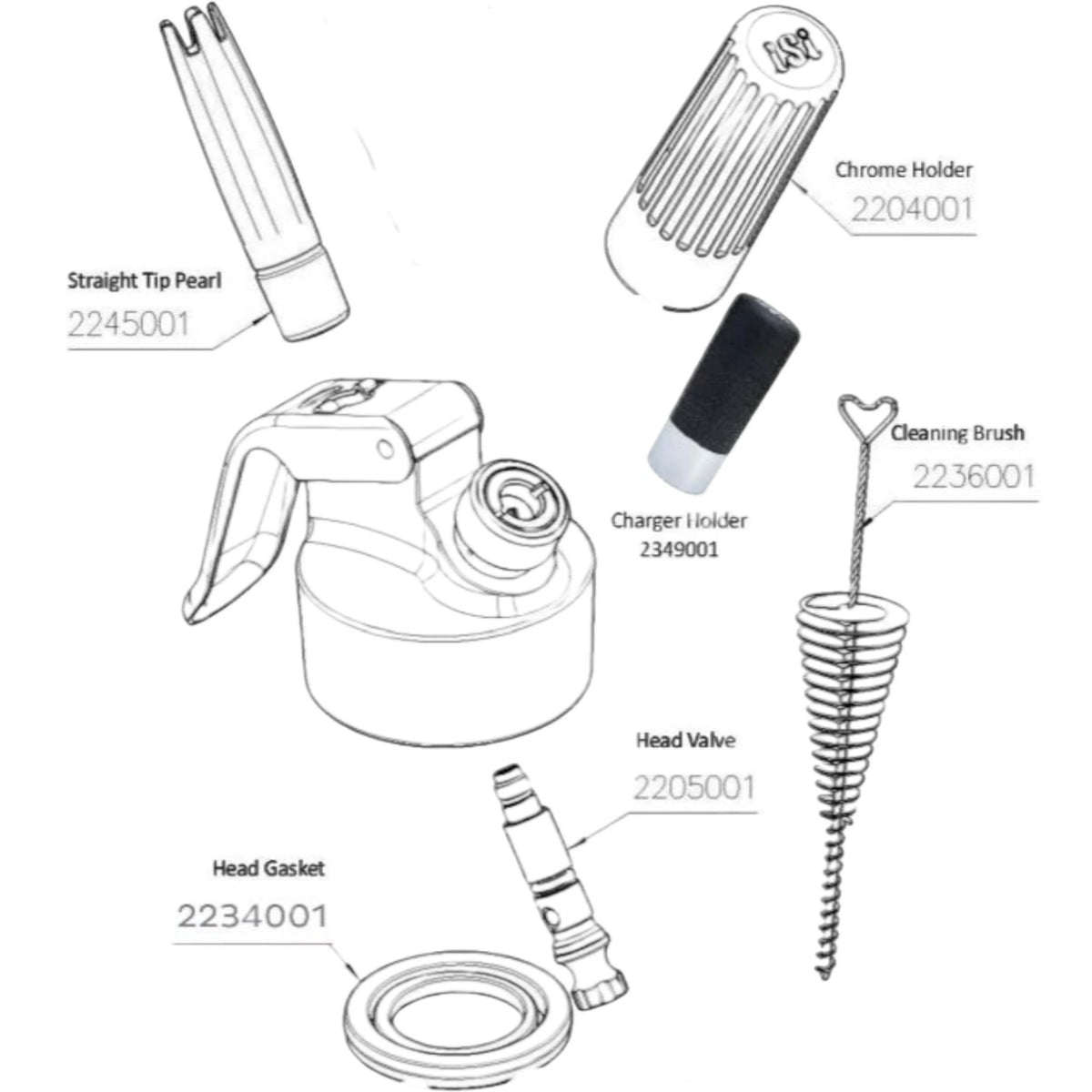 iSi Gourmet Whip Cream Whipper - 1 US Pint- 170301 Stainless Steel