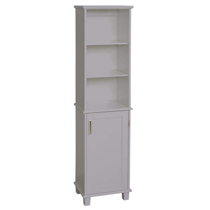 Glacier Bay Shaker Style 16" W Linen Cabinet, Dove Gray, 5 Shelves, Freestanding