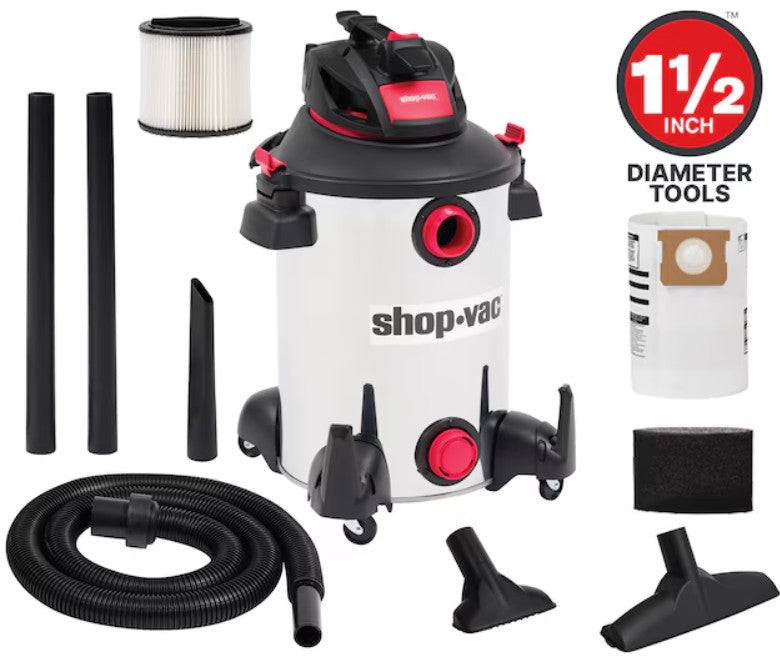 Shop-Vac 12-Gallon 6.0 HP Corded Wet/Dry Shop Vacuum with Accessories (5761311)