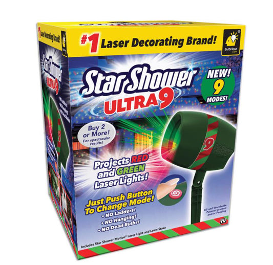 Star Shower Ultra 9 AS-SEEN-ON-TV with 9 Enhanced Modes for Spectacular Outdoor