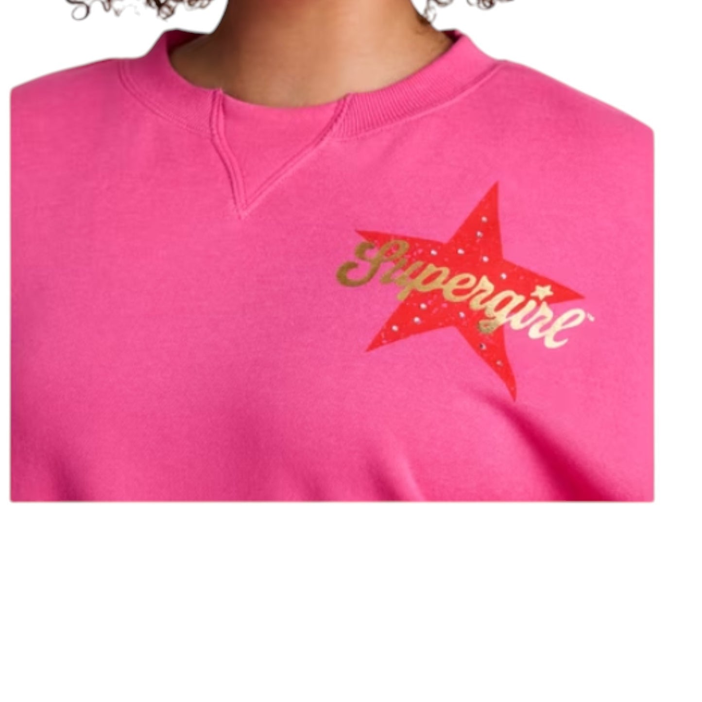 Reebok Women's Supergirl Graphic Sweatshirt & French Terry Graphic Shorts