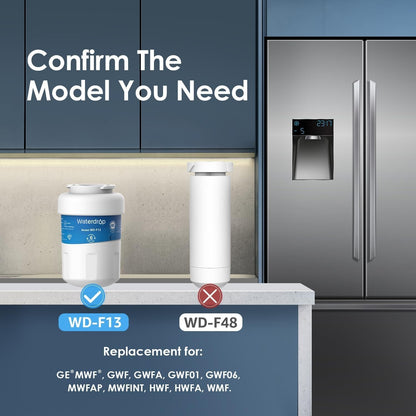 Waterdrop WD-F13 Water Filter, Replacement for GE® MWF®, SmartWater® MWFP