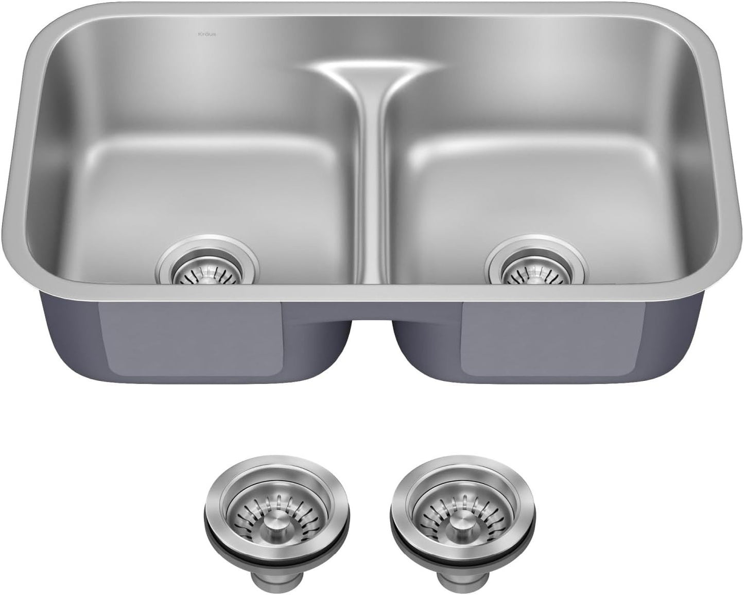 KRAUS Premier 32-inch 18 Gauge Undermount 50/50 Double Satin - KBU32