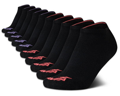 Avia Women's Low Cut Athletic Socks 10 Pack Cushioned Ankle Running Socks