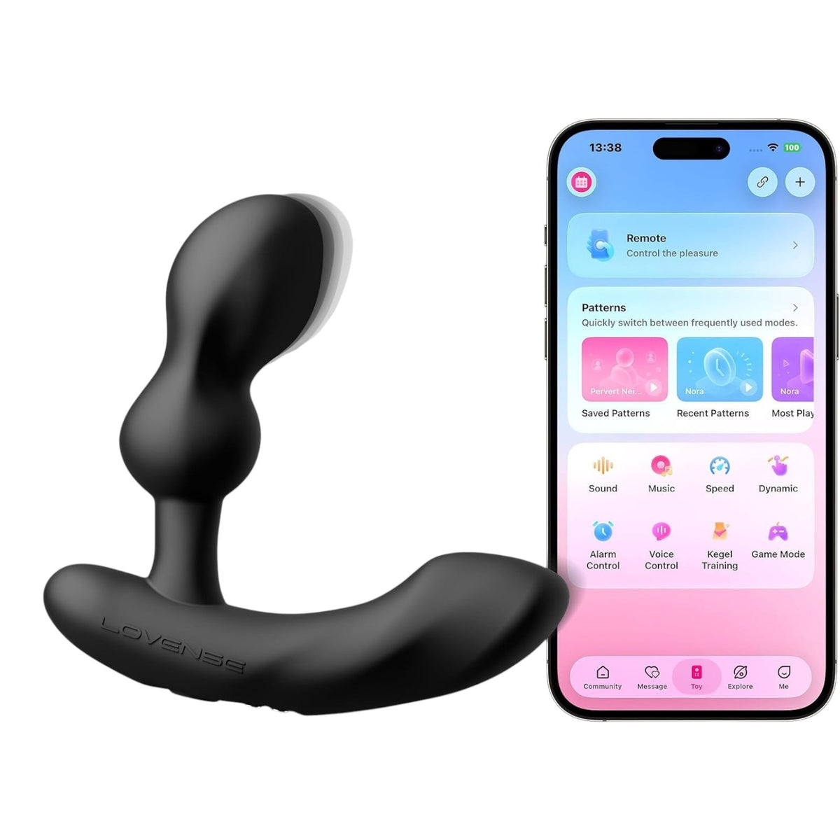 LOVENSE Edge 2 Prostate Massager Anal Vibrator Butt Plug Valentine Gift