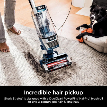 Shark - Stratos Upright Vacuum with DuoClean PowerFins HairPro, Self-Cleaning...