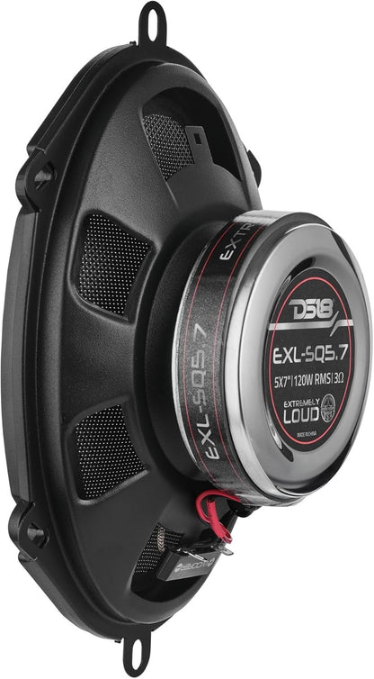 DS18 EXL-SQ5.7 5x7" 2-Way Coaxial 3-Ohm Speakers, EXL Series