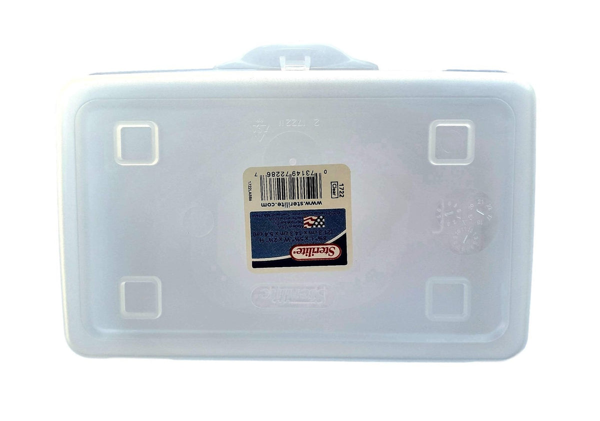 Sterilite Pencil Box with Splash Tint Lid (Clear)