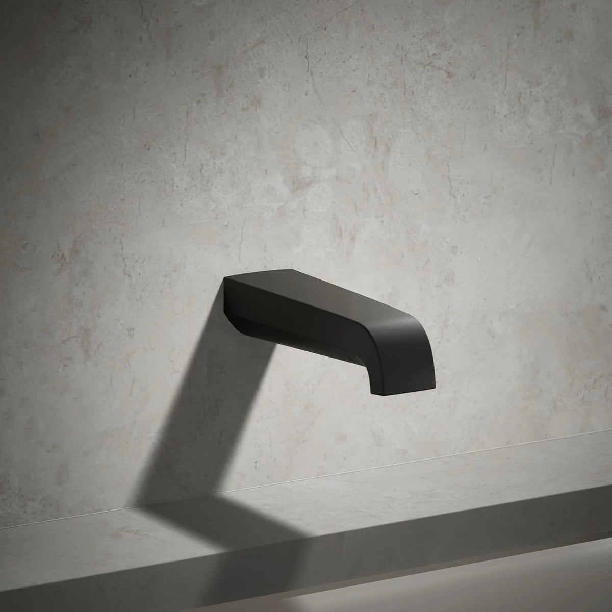 Kohler 30105-BL Pitch Wall-Mount Non-Diverter Bath Spout, Matte Black