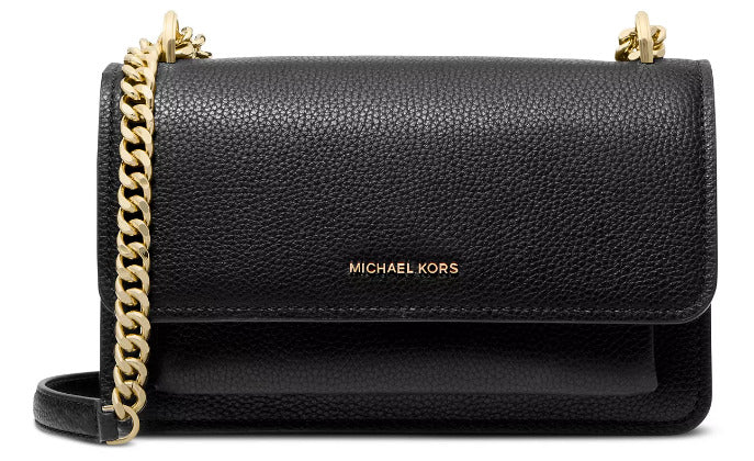 Michael Kors Claire Large Shoulder Bag - BLACK / NAVY / DRIFTWOOD