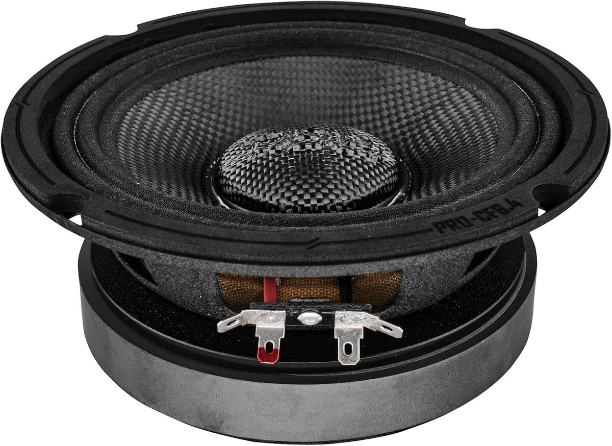 DS18 6.5" Midrange Speaker - 300W Rms 4-ohm PRO-CF6.4 Carbon Fiber Loudspeaker