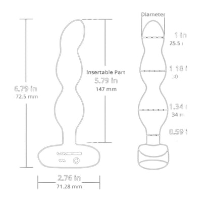Lovense Ridge Rechargeable Silicone App Control Rotating Anal Beads