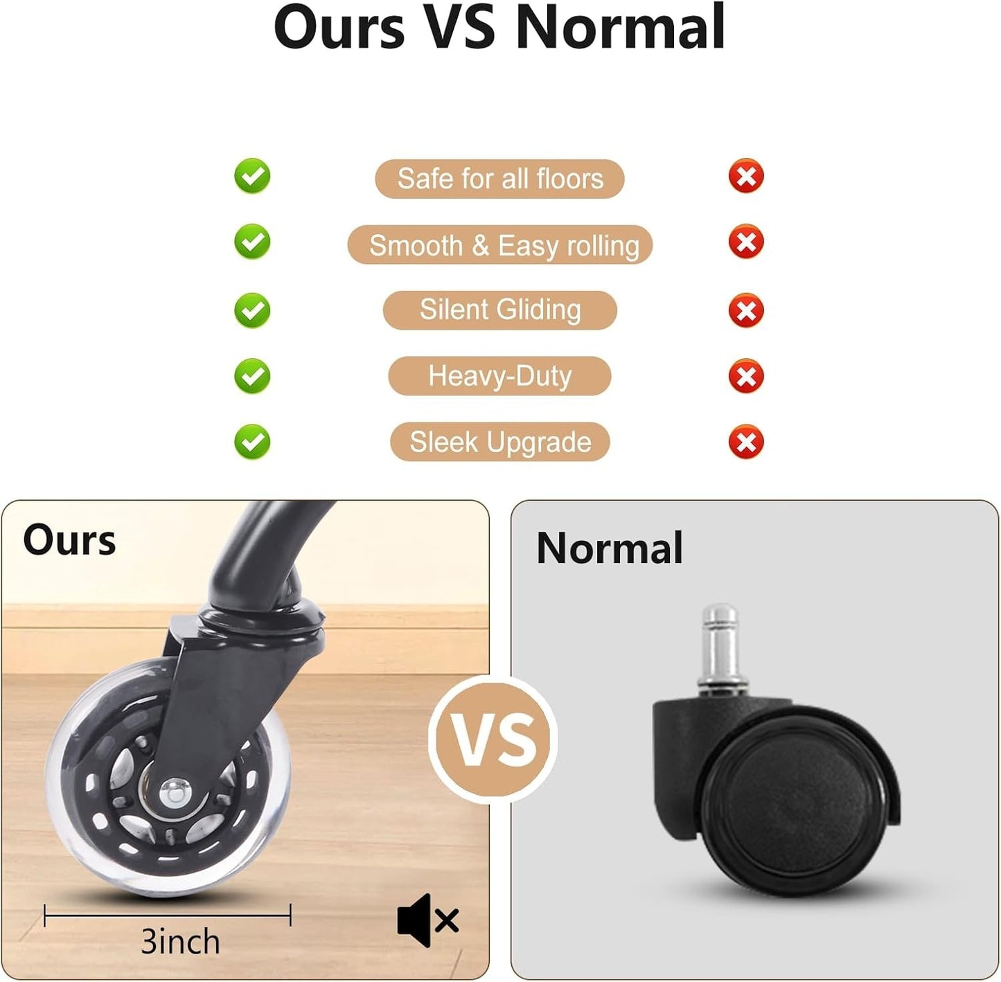 YFO Home Office Desk Chair Office Rubber Casters Ergonomic Computer Chair Black