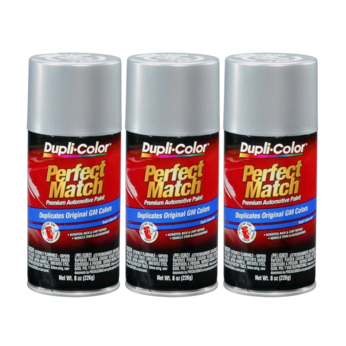 Duplicolor BGM0508 (3-Pack), Aerosol Paint for GM WA8867, Metallic Ultra Silver