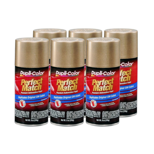 Duplicolor BGM0491 (6-Pack) Perfect Match Aerosol Paint GM WA398E, Metallic Gold