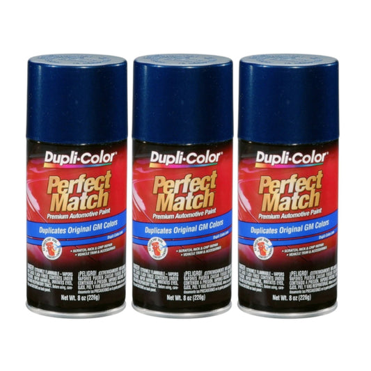 Dupli-color BGM0506 (3-Pack), Aerosol Paint for GM 39 WA9792, Metallic Indigo