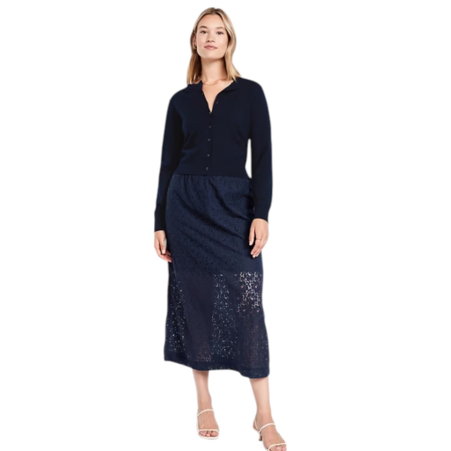 Old Navy High-Waisted Lace Midi Skirt - #798241 -