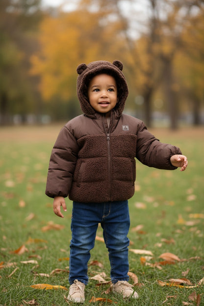 NEW GAP Baby & Toddler Recycled Sherpa Bear Puffer Jacket #845173