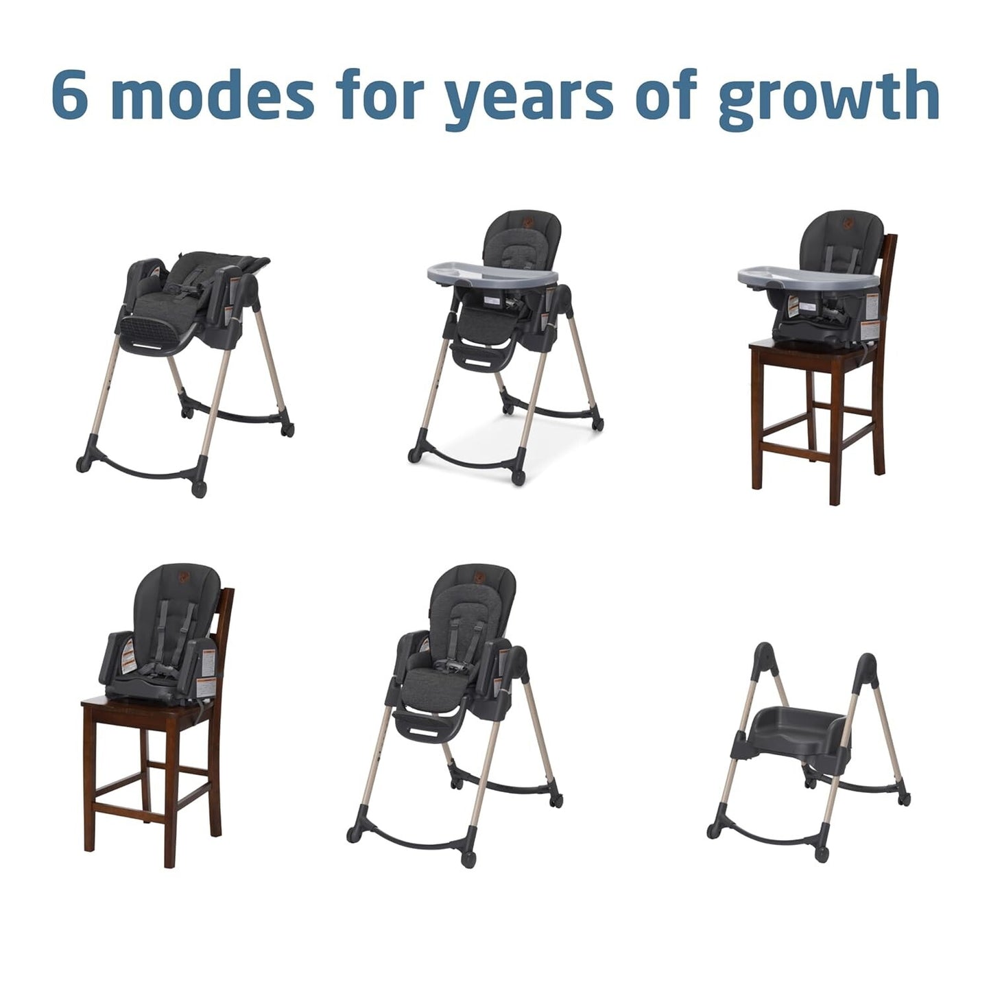 Maxi-Cosi Minla 6-In-1 High Chair - Classic Graphite - Brand New!
