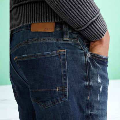 Aeropostale Aero2 Premium Air Denim 9" Above The Knee Men's Shorts