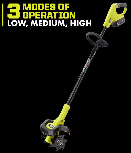 RYOBI P2750 8" Cordless Cultivator - INCLUDES BATTERY & CHARGER