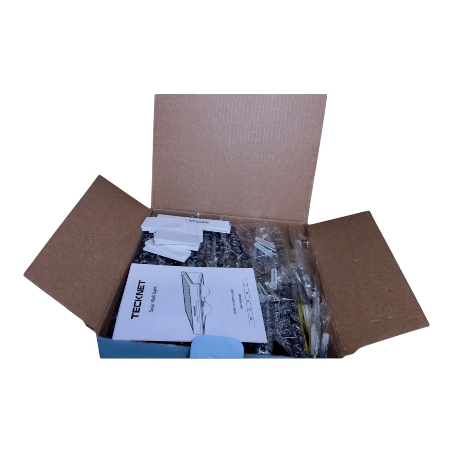 TECKNET Solar Fence Lights Outdoor 12 Pack, 3 Modes 3500K/4500K/6500K, IP66 Wa..