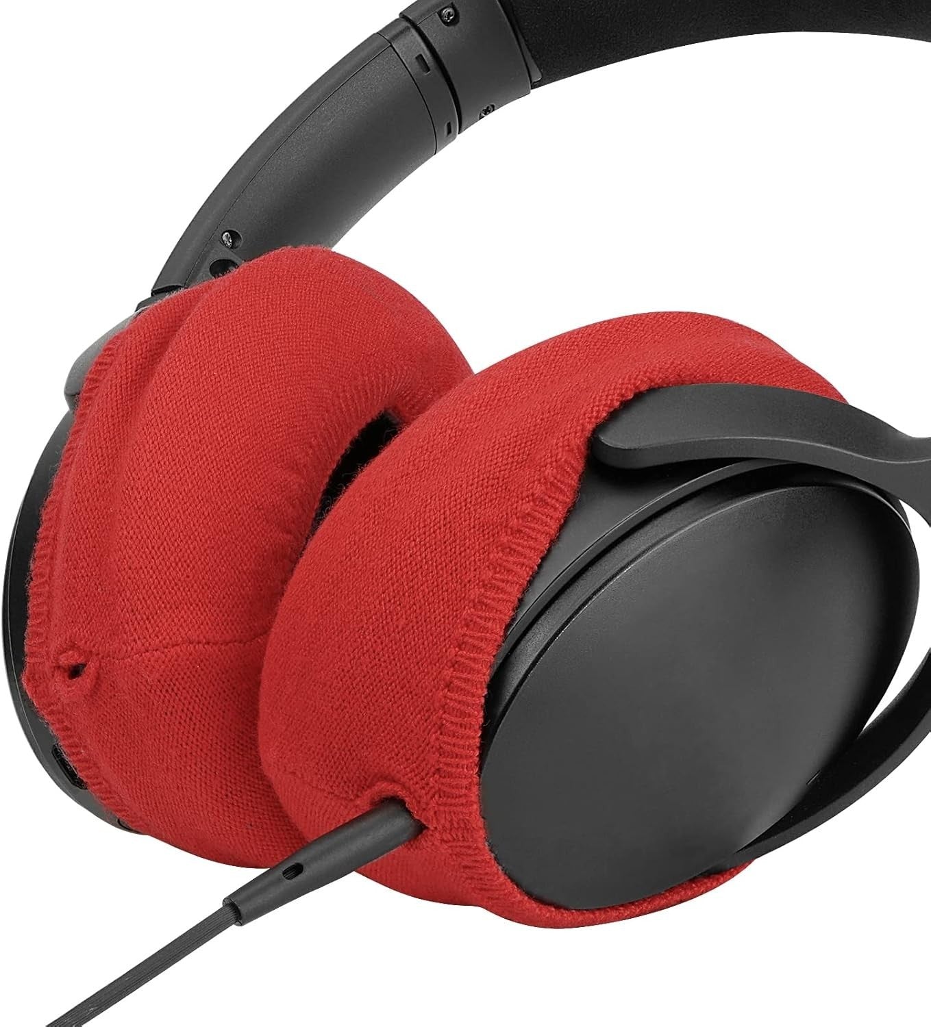 Geekria 2 Pairs Knit Headphones Ear Covers - Product Safety Certified - Red - M