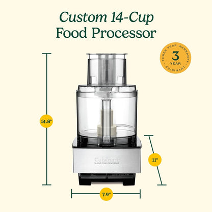 Cuisinart 14-Cup Large Food Processor with 720 Watt Motor in Stainless Steel | O