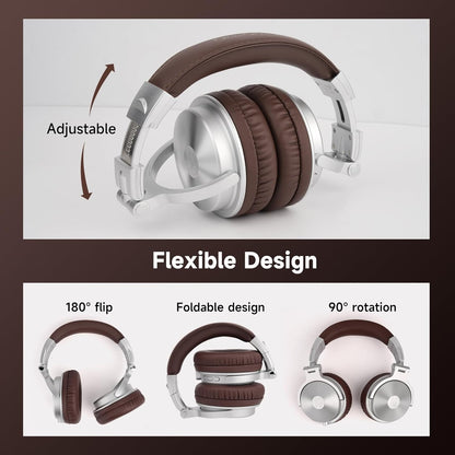 OneOdio Pro-C Bluetooth Over Ear Headphones, Wireless/Wired, Brown or Black