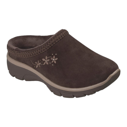 NEW WOMENS SKECHERS RELAXED FIT EASY GOIN SOFT CHARM SUEDE Clogs AUTHENTIC