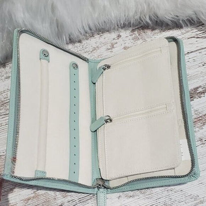Pottery Barn Mckenna Jewelry Binder- Porcelain Blue