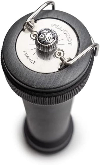 Peugeot Barbecue Wood Pepper Mill with built in light, Graphite, 12in