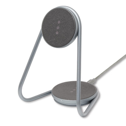 Courant Mag:2 Essentials Wireless Charging Stand - Belgian Linen, 2 in 1 Multi-Device Charger - Magnetic Stand for MagSafe iPhones with Charging Base for AirPod Cases