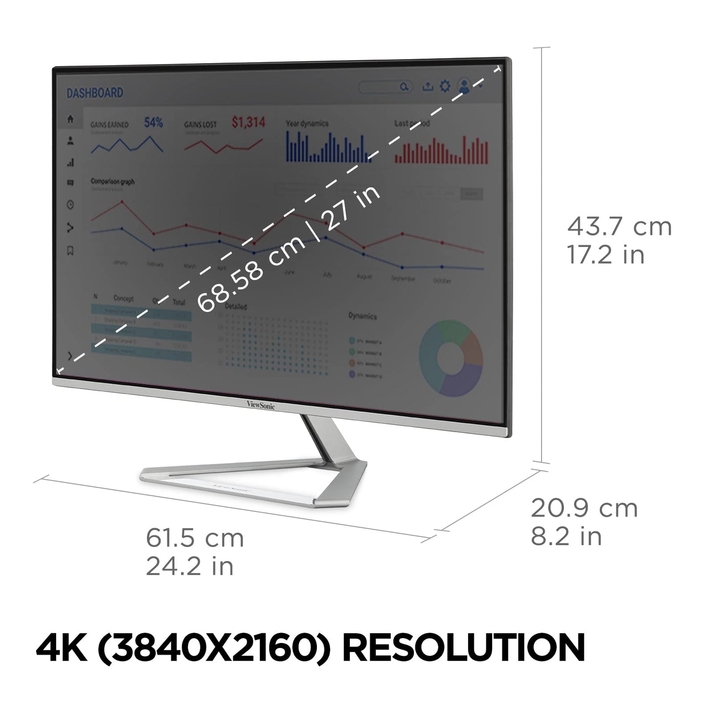 ViewSonic VX2276-SMHD 22 Inch 1080p Widescreen IPS Monitor with Ultra-Thin Beze