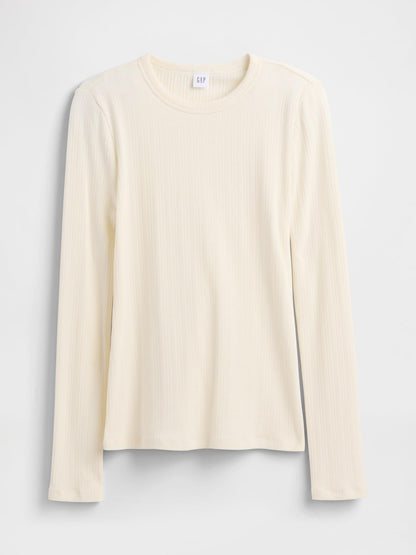 GAP Womens Cozy Ribbed Crewneck Pullover