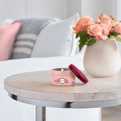 MRS. MEYER'S CLEAN DAY Soy Tin Candle, 12 Hour Burn Time, Made with Soy Wax and Essential Oils, Rose, 2.9 oz