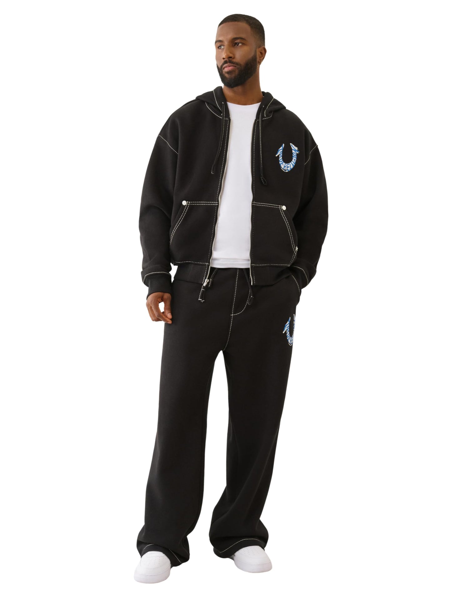 True Religion Men's HS Paint Baggy Big T Sweatpants