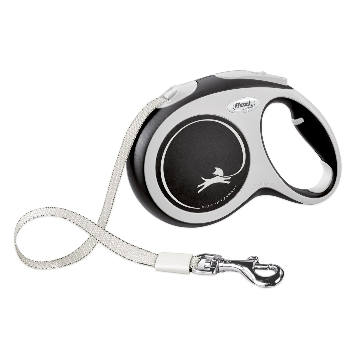 Flexi New Comfort Retractable Dog Leash (Tape), for Dogs X-Small to Large, 10-26 ft
