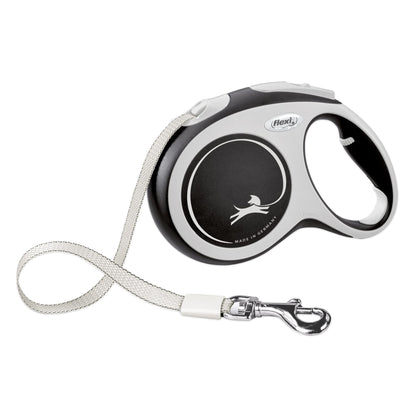 Flexi New Comfort Retractable Dog Leash (Tape), for Dogs X-Small to Large, 10-26 ft
