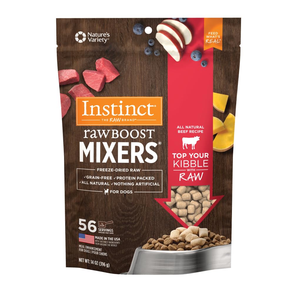 Instinct Raw Boost Mixers Freeze Dried Raw Dog Food Topper, Grain Free (Pack of 6)