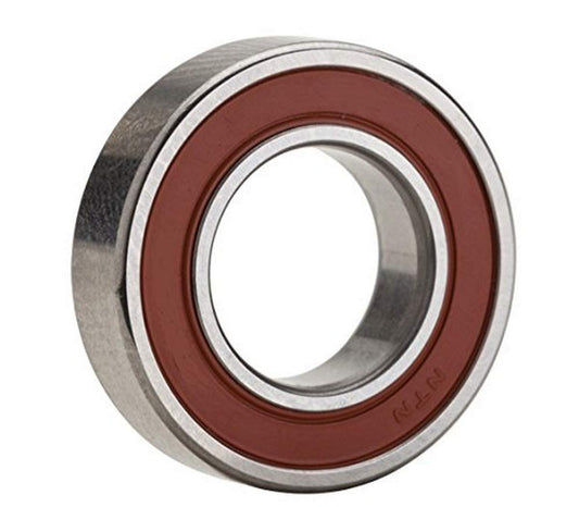NTN Bearing 6203LLUC3/EM Single Row Deep Groove Radial Ball Bearing, Electric Motor Quality, Contact, C3 Clearance, Steel Cage, 17 mm Bore ID, 40 mm OD, 12 mm Width, Double Sealed
