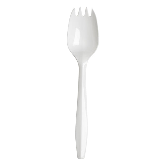 Dixie 5.75" Medium-Weight Polypropylene Plastic Spork by GP PRO (Georgia-Pacific), White, CMP21C, (Case of 1,000)