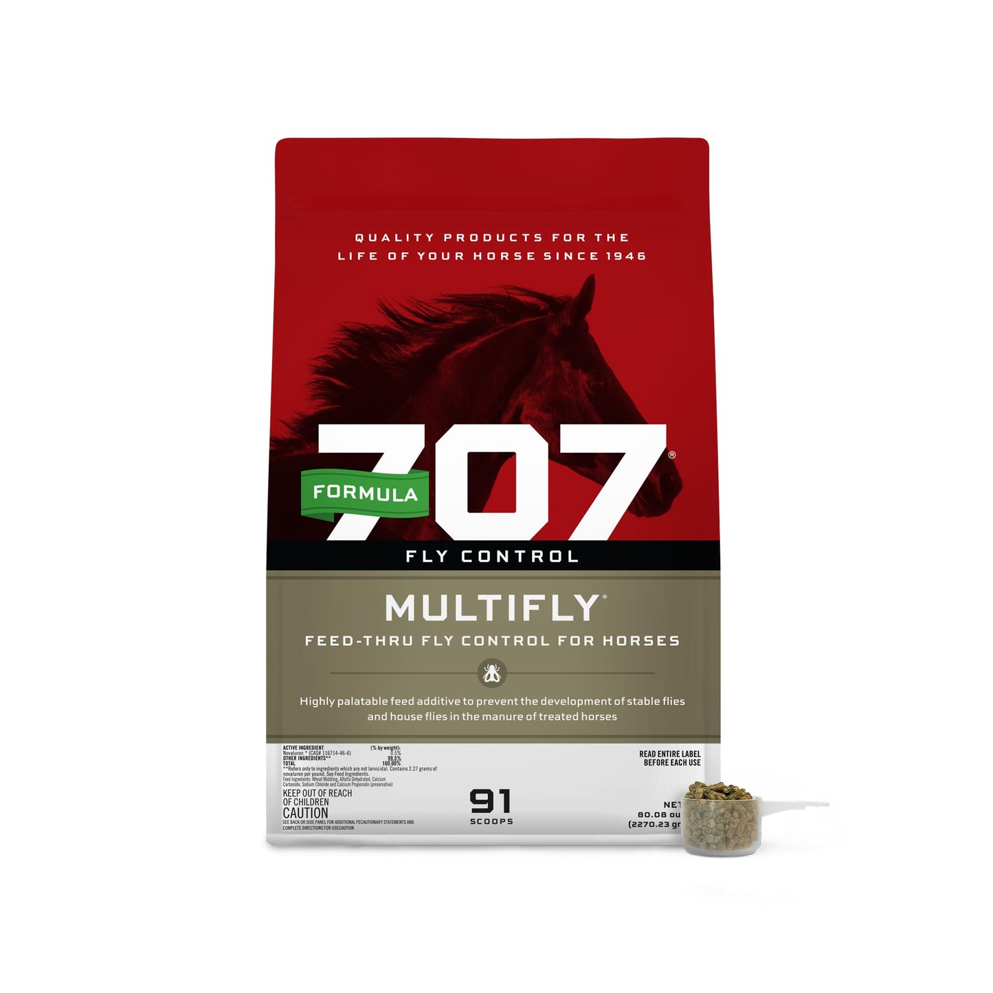Formula 707 MultiFly Feed-Thru Fly Horse Pellets Fly Population Reduction