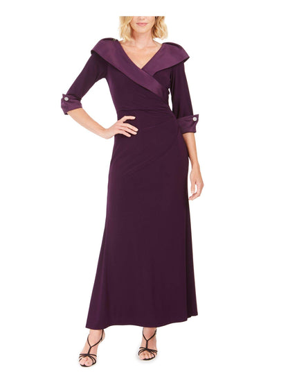 Jessica Howard Womens V Neck Embellished Evening Dress