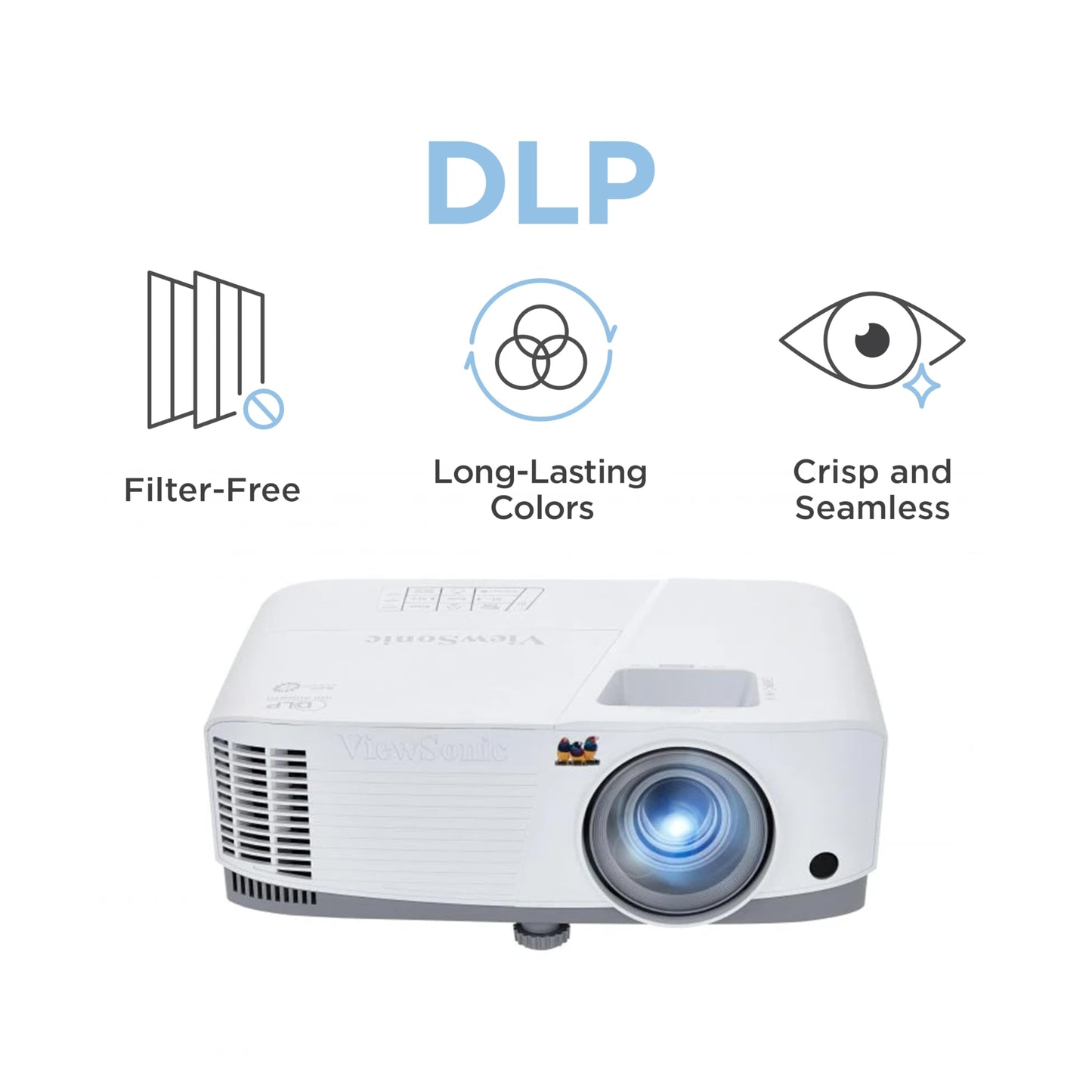 ViewSonic PA503S 4000 Lumens SVGA High Brightness Projector for Home and Office
